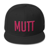 Mutt Type in Pink Wool-Blend Snapback Black
